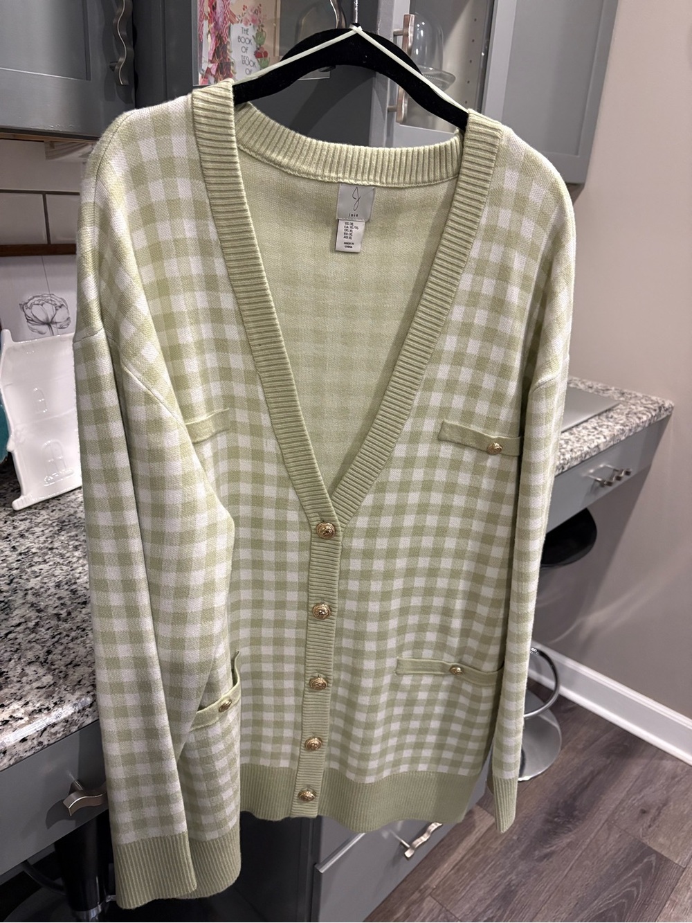 Joie Pale Green Knit Cardigan Like New